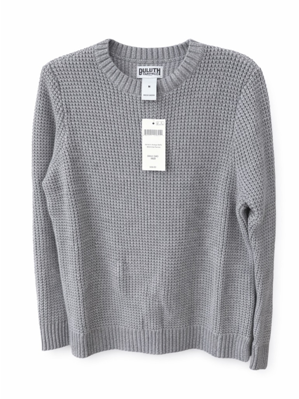 Duluth Trading Co Women’s Crewneck Sweater in Light Gray
